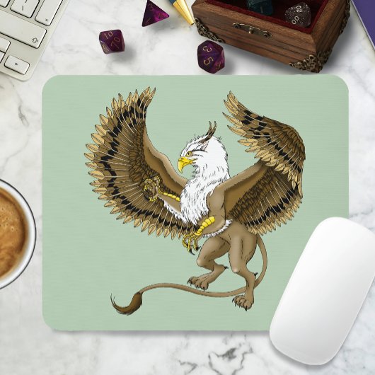 Majestueuze Bruine Fantasie Griffin Mythische Gryp Muismat