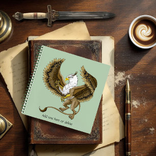 Majestueuze Bruine Fantasie Griffin Mythische Gryp Notitieboek