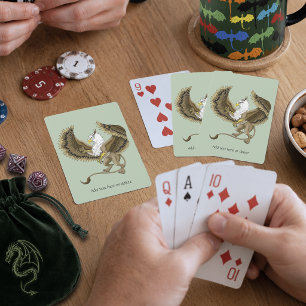 Majestueuze Bruine Fantasie Griffin Mythische Gryp Pokerkaarten
