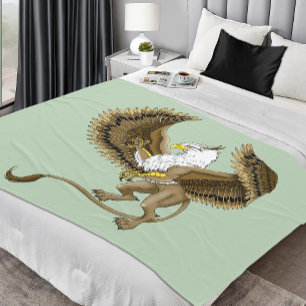 Majestueuze Bruine Fantasie Griffioen Mythische Gr Fleece Deken