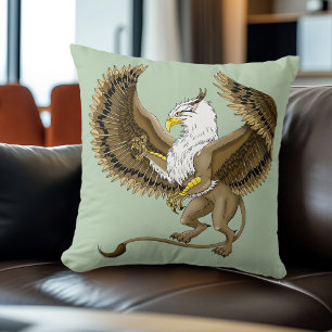 Majestueuze Bruine Fantasie Griffioen Mythische Gr Kussen
