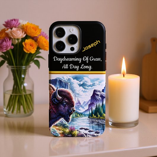 Majestueuze Buffalo bij een rustige rivier Case-Mate iPhone Case