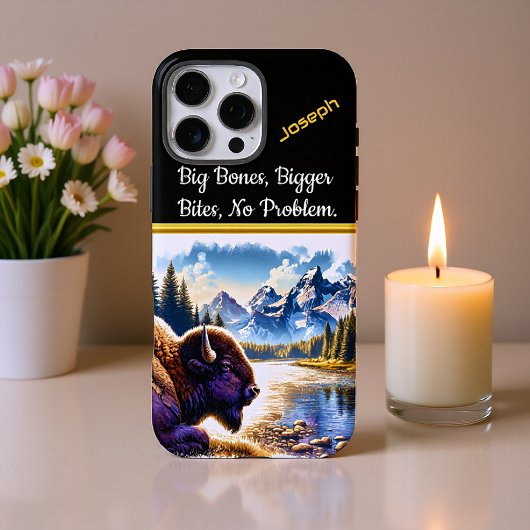 Majestueuze Buffalo bij een serene bergrivier Case-Mate iPhone Case