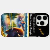 Majestueuze Buffalo bij een serene bergrivier Case-Mate iPhone Case (Achterkant (horizontaal))