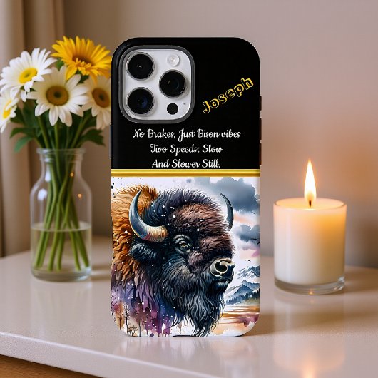 Majestueuze Buffalo Bison's zwerven door de kleurr Case-Mate iPhone Case