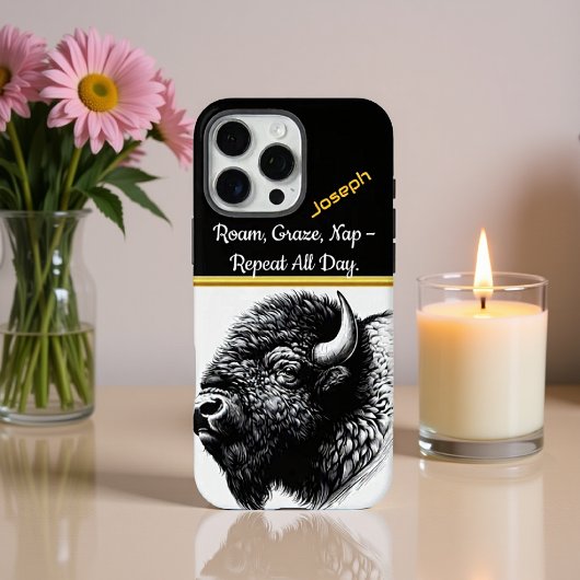 Majestueuze Buffalo Close-up in natuurlijke habita Case-Mate iPhone Case