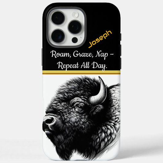 Majestueuze Buffalo Close-up in natuurlijke habita Case-Mate iPhone Case (Achterkant)