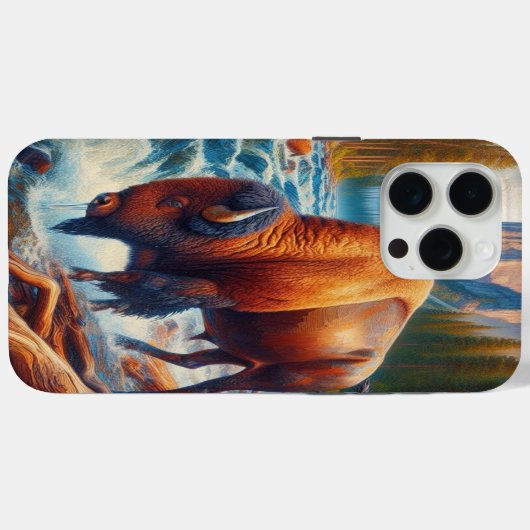 Majestueuze buffels in rustige wateren Case-Mate iPhone case (Achterkant (horizontaal))