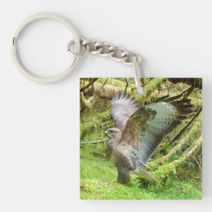 Majestueuze Buizerd Vleugel Strek Bosvogel Wild Sleutelhanger