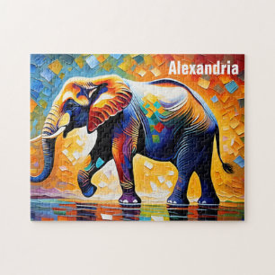 Majestueuze caleidoscoop van kleuren Elephant Walk Legpuzzel