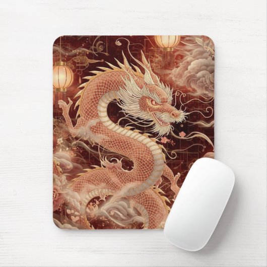 Majestueuze Chinese Draak Muismat (Met muis)