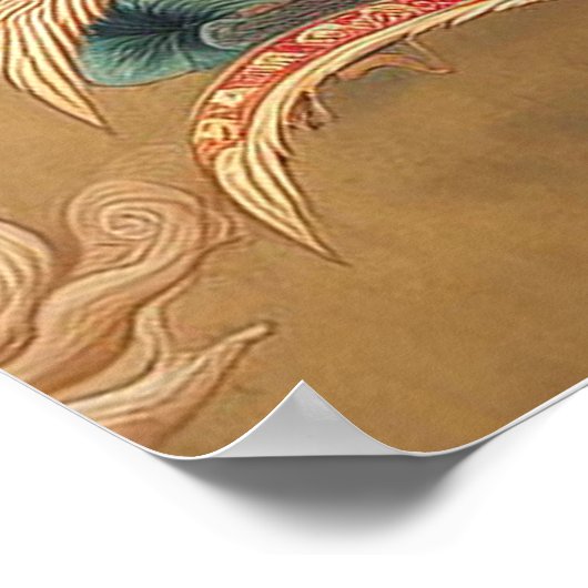 Majestueuze Chinese Phoenix – traditionele mythe k Poster (Hoek)