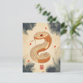 Majestueuze Cobra Double Happiness Jaar van de Sla Briefkaart (Staand voorkant)