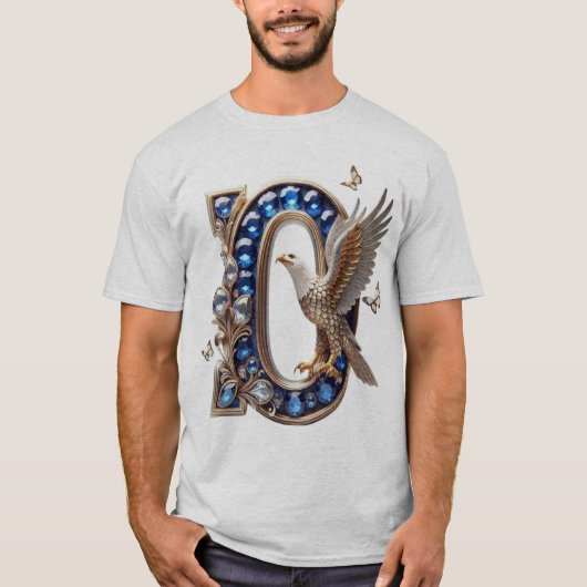 Majestueuze D Met Vleugels T-shirt (Voorkant)