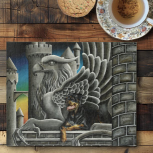 Majestueuze Dark Fantasy Rottweiler Gargouille Kas Legpuzzel
