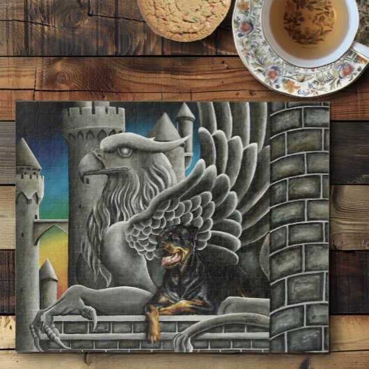Majestueuze Dark Fantasy Rottweiler Gargouille Kas Legpuzzel