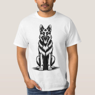 Majestueuze Duitse Herder Retro K9 Politiehond T-shirt