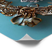 Majestueuze duiven met kronen poster (Hoek)