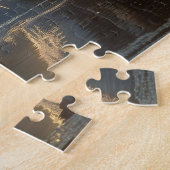 Majestueuze Egret Staande in een serene zonovergot Legpuzzel (Zijkant)