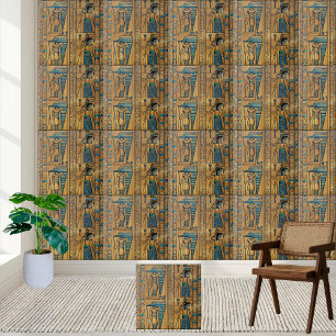 Majestueuze Egyptische goden en hiërogliefen Tegel Tegeltje