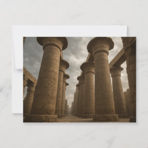 Majestueuze Egyptische Tempel Columns Briefkaart