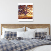 Majestueuze eik in de wei canvas afdruk (Insitu (Slaapkamer))