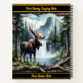 Majestueuze eland bij een rustige waterval bij zon notitieboek (Achterkant)