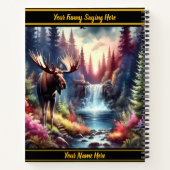 Majestueuze eland bij een rustige waterval in de s notitieboek (Achterkant)