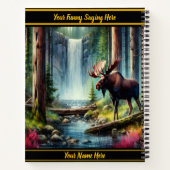 Majestueuze eland bij een rustige waterval in de z notitieboek (Achterkant)