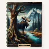 Majestueuze eland bij een serene rivier in de woes notitieboek (Voorkant)