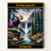 Majestueuze eland bij een serene waterval in de sc notitieboek (Achterkant)