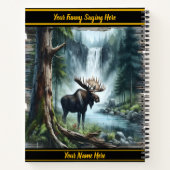 Majestueuze eland die in de buurt van een rustige notitieboek (Achterkant)