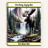 Majestueuze eland die staat bij een rustige waterv notitieboek (Voorkant)