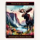 Majestueuze eland die staat bij een sereen bergmee notitieboek (Voorkant)