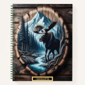 Majestueuze eland door een rustige bergstroom notitieboek (Voorkant)