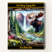 Majestueuze eland door een rustige bergstroom notitieboek (Achterkant)