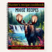 Majestueuze eland door een serene waterval in het  notitieboek (Voorkant)