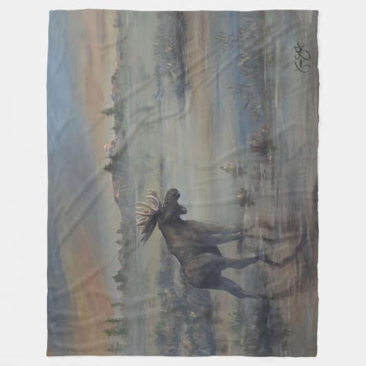 Majestueuze Eland Fleece Deken (Voorkant)