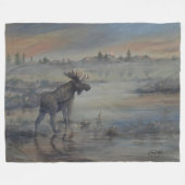 Majestueuze Eland Fleece Deken (Voorkant (Horizontaal))