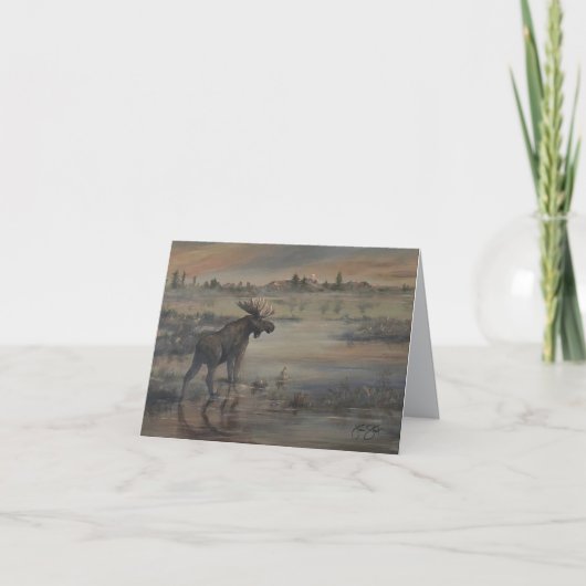 Majestueuze Eland- Handgeschilderd Kaart (Voorkant)