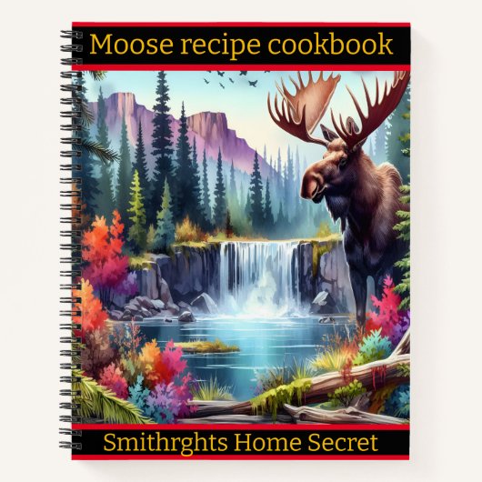 Majestueuze eland in de buurt van een serene water notitieboek (Voorkant)