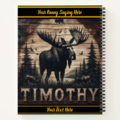 Majestueuze eland in rustige bossen notitieboek (Achterkant)