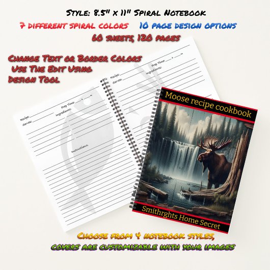 Majestueuze eland naast een rustige waterval in de notitieboek