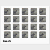 Majestueuze Eland Vierkante Sticker (Vel)