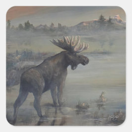 Majestueuze Eland Vierkante Sticker