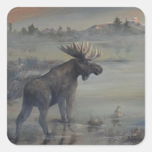 Majestueuze Eland Vierkante Sticker