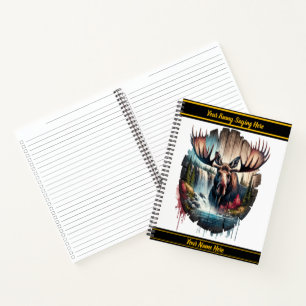 Majestueuze elanden die in de buurt van een waterv notitieboek