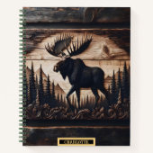 Majestueuze elanden snijden in natuur notitieboek (Voorkant)