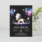 Majestueuze elegante leeuwenverjaardag kaart (Staand voorkant)