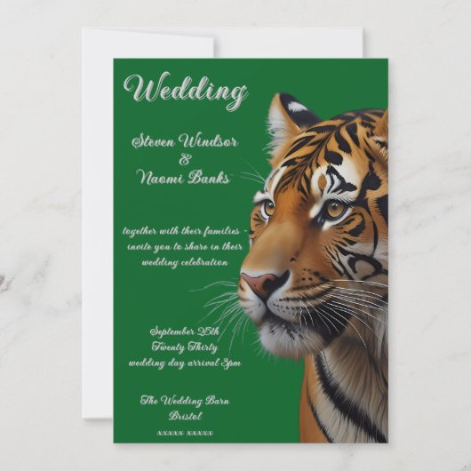 Majestueuze elegantie bruiloft kaart (Voorkant)